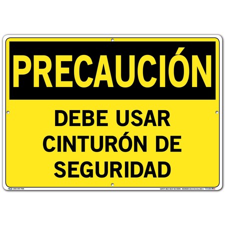Vestil Aluminum Sign, 14-1/2" Height, 20-1/2" Width, Aluminum, Rectangle, Spanish SI-C-53-E-AL-080-S
